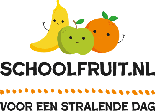 Logo Schoolfruit.nl met slogan Voor een stralend dag