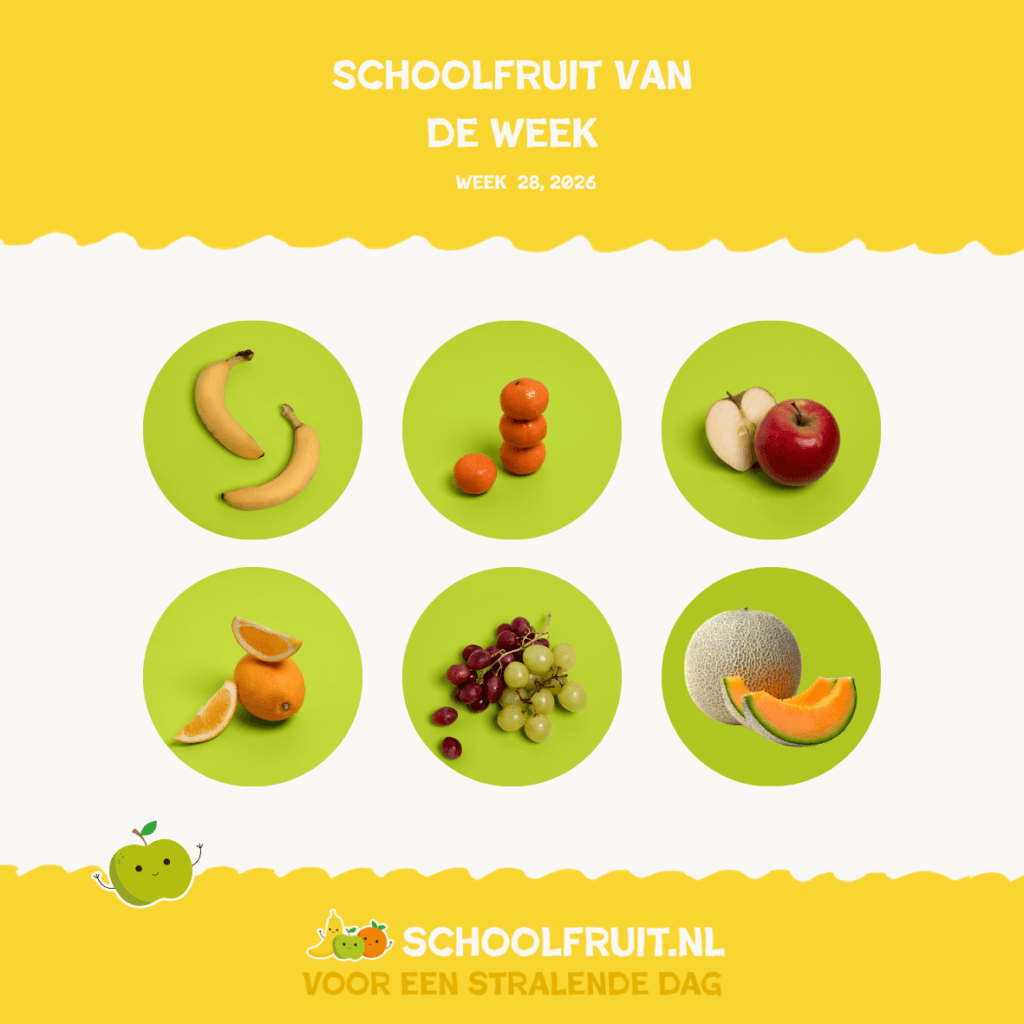 Schoolfruit van de week met diverse fruitsoorten